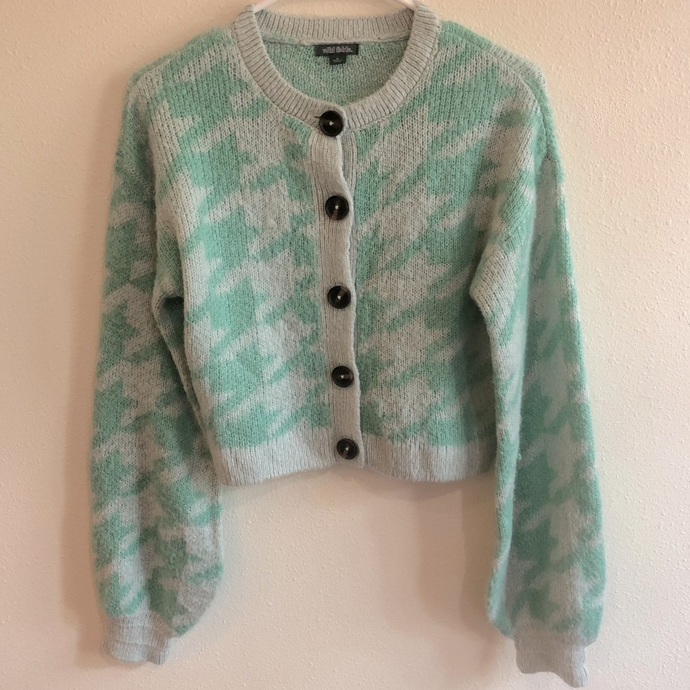 Cropped Button Up Sweater